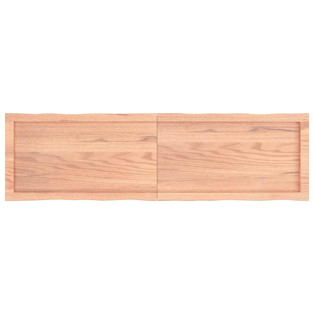 vidaXL Table Top Light Brown 140x40x(2-4)cm Treated Solid Wood Live Edge