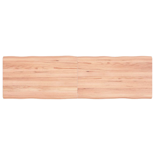 vidaXL Table Top Light Brown 140x40x(2-4) cm Live Edge