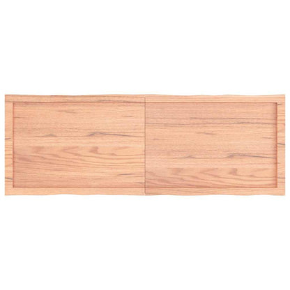 vidaXL Table Top Light Brown 140x50x(2-4)cm Treated Solid Wood Live Edge