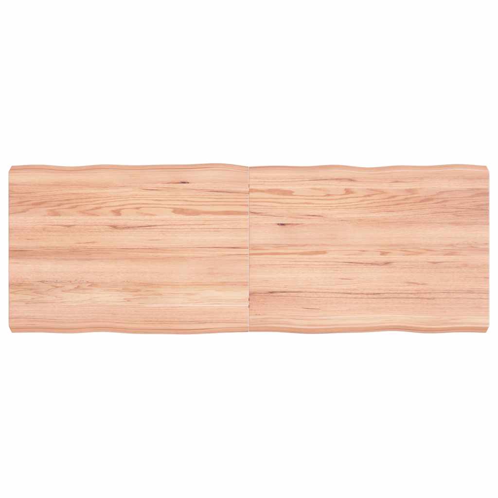 vidaXL Table Top Light Brown 140x50x(2-6)cm Treated Solid Wood Live Edge