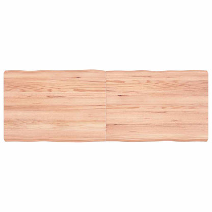 vidaXL Table Top Light Brown 140x50x(2-6)cm Treated Solid Wood Live Edge