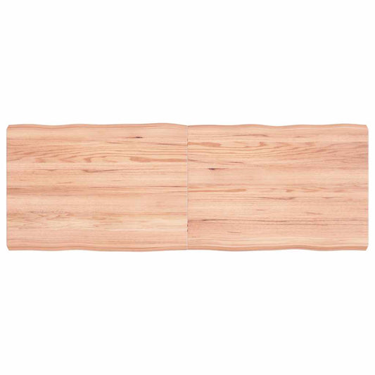 vidaXL Table Top Light Brown 140x50x(2-6)cm Treated Solid Wood Live Edge