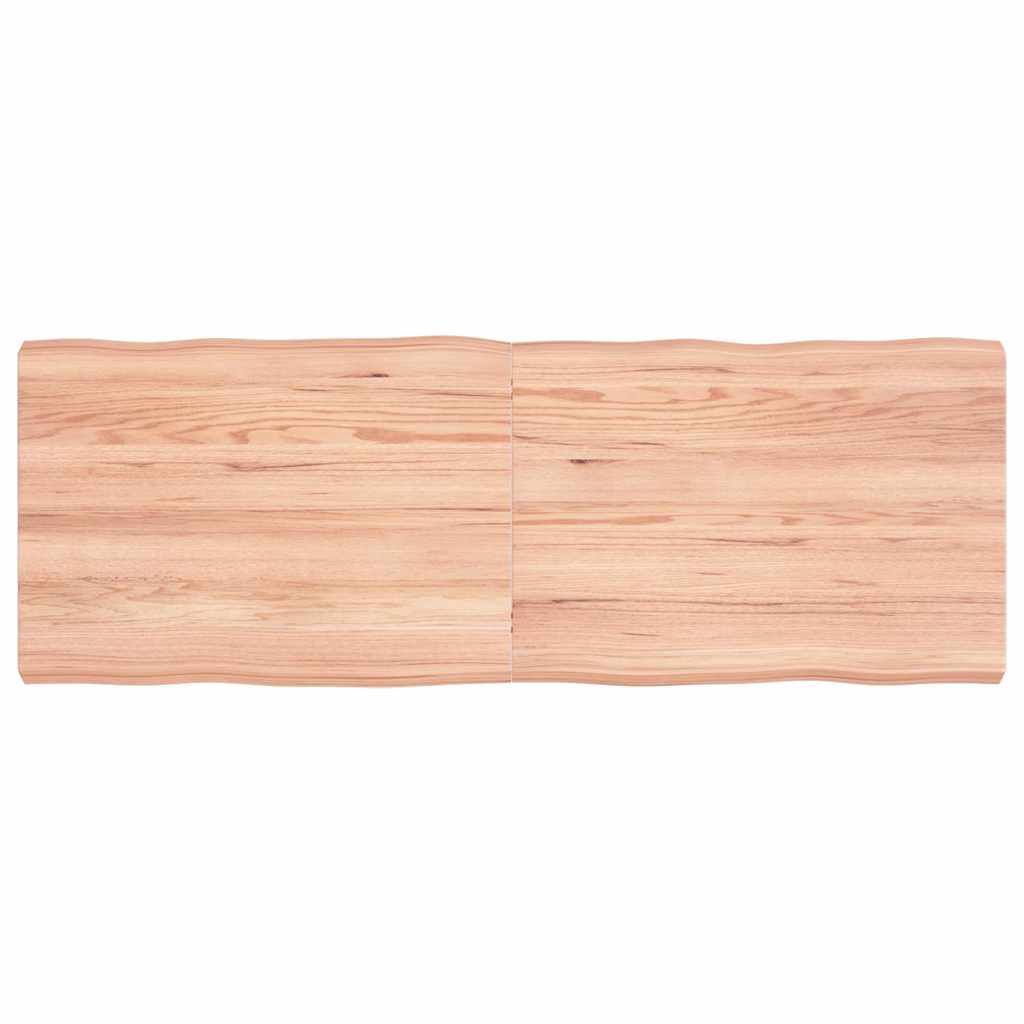 vidaXL Table Top Light Brown 140x50x(2-6)cm Treated Solid Wood Live Edge