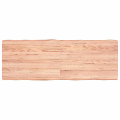 vidaXL Table Top Light Brown 140x50x(2-6)cm Treated Solid Wood Live Edge