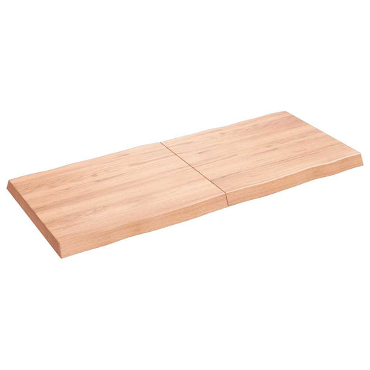 vidaXL Table Top Light Brown 140x60x(2-6)cm Treated Solid Wood Live Edge