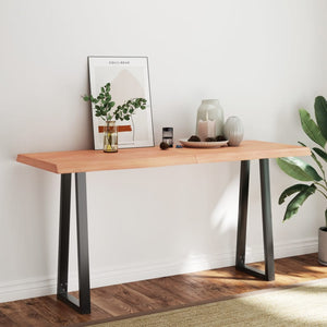 vidaXL Table Top Light Brown 160x60x(2-6)cm Treated Solid Wood Live Edge