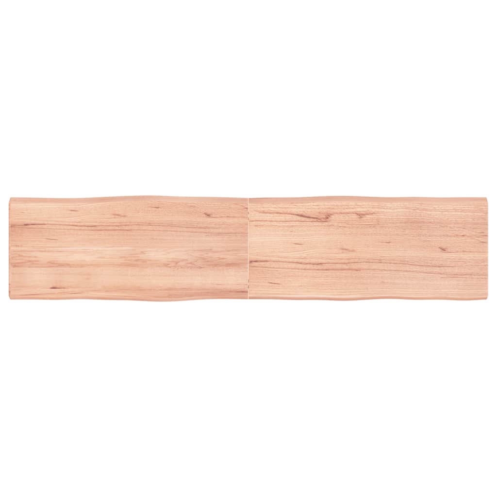 vidaXL Table Top Light Brown 180x40x(2-4)cm Treated Solid Wood Live Edge