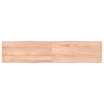 vidaXL Table Top Light Brown 180x40x(2-4)cm Treated Solid Wood Live Edge