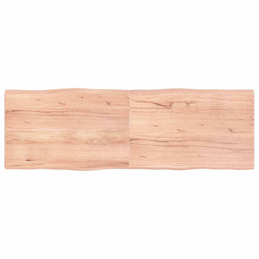 vidaXL Table Top Light Brown 180x60x(2-4)cm Treated Solid Wood Live Edge