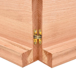 vidaXL Table Top Light Brown 220x60x(2-6)cm Treated Solid Wood Live Edge