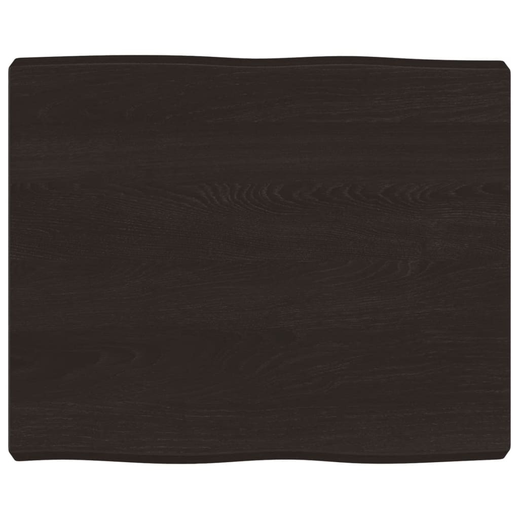 vidaXL Table Top Dark Brown 60x50x(2-6) cm Treated Solid Wood Live Edge