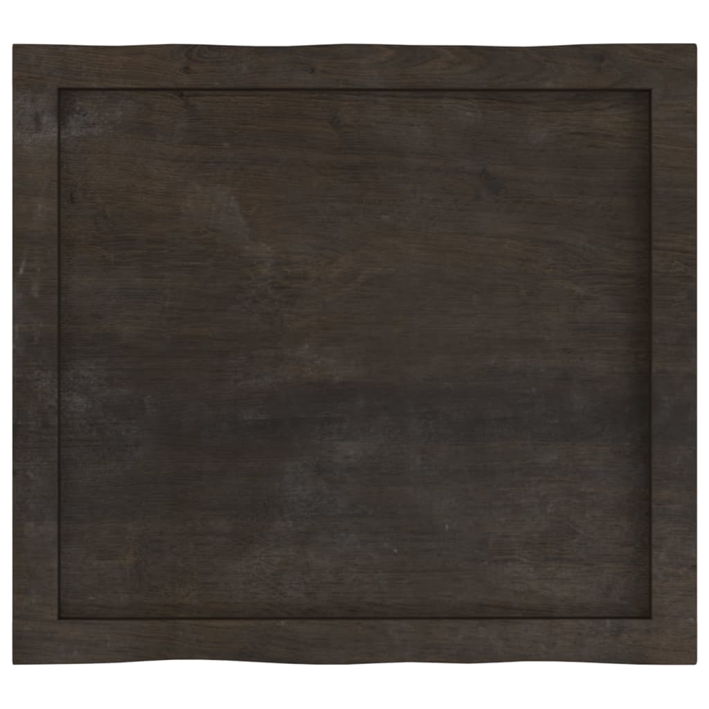 vidaXL Table Top Dark Brown 60x50x(2-6) cm Treated Solid Wood Live Edge