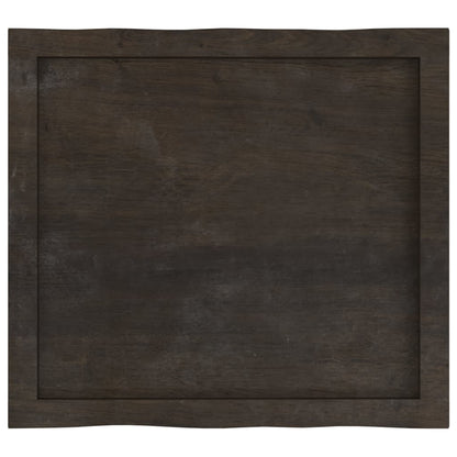 vidaXL Table Top Dark Brown 60x50x(2-6) cm Treated Solid Wood Live Edge