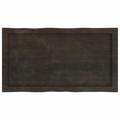 vidaXL Table Top Dark Brown 80x40x(2-6) cm Treated Solid Wood Live Edge