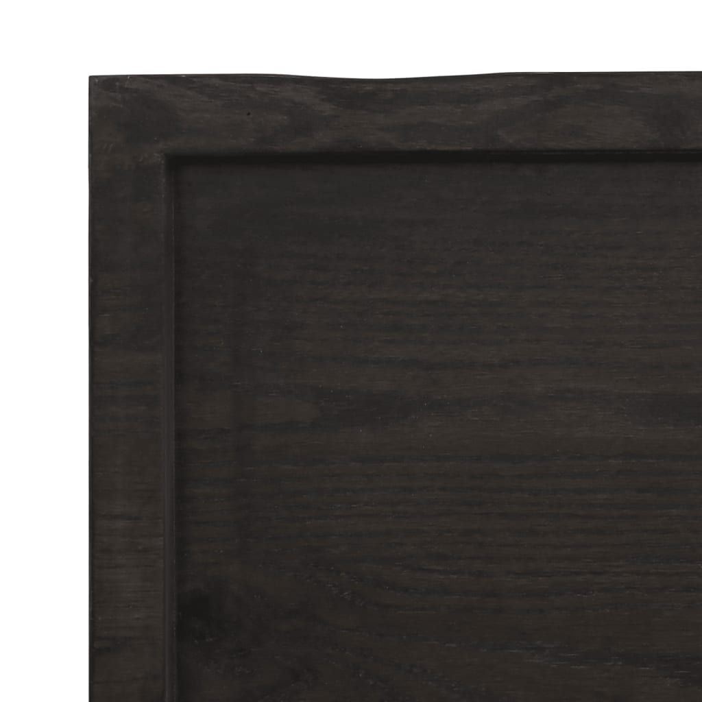 vidaXL Table Top Dark Brown 80x40x(2-6) cm Treated Solid Wood Live Edge