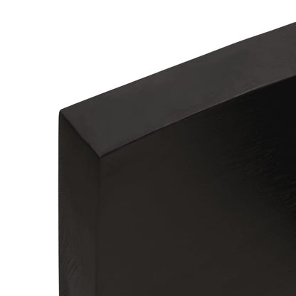 vidaXL Table Top Dark Brown 80x40x(2-6) cm Treated Solid Wood Live Edge