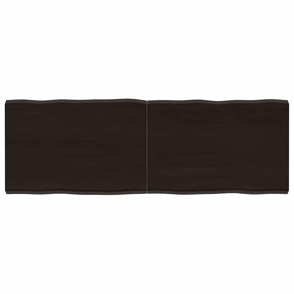 vidaXL Table Top Dark Brown 120x40x(2-4) cm Live Edge