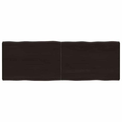 vidaXL Table Top Dark Brown 120x40x(2-4) cm Live Edge