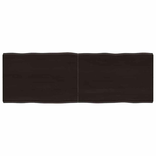 vidaXL Table Top Dark Brown 120x40x(2-4) cm Live Edge