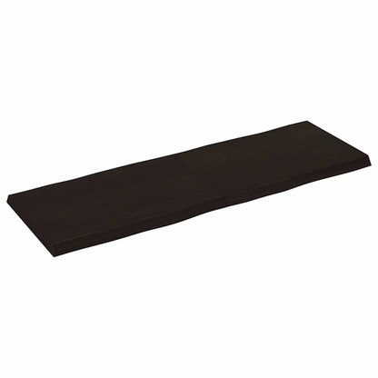 vidaXL Table Top Dark Brown 120x40x(2-4) cm Live Edge