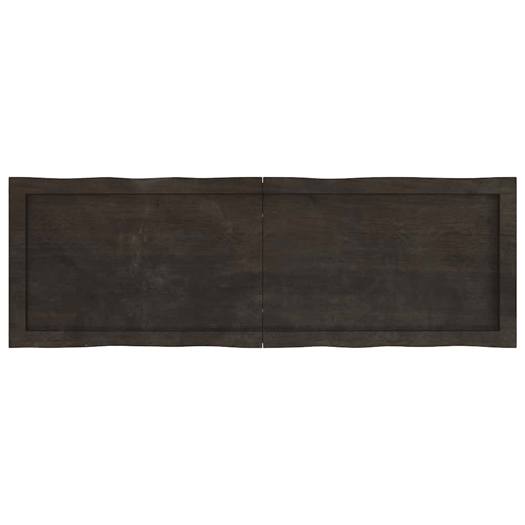 vidaXL Table Top Dark Brown 120x40x(2-4) cm Live Edge