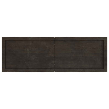 vidaXL Table Top Dark Brown 120x40x(2-4) cm Live Edge