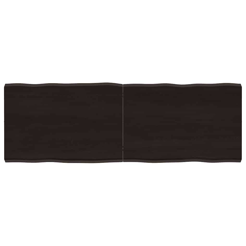 vidaXL Table Top Dark Brown 120x40x(2-4) cm Live Edge