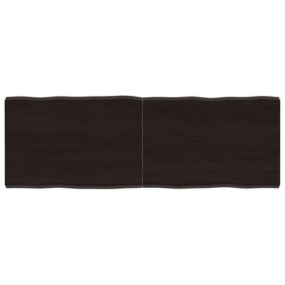 vidaXL Table Top Dark Brown 120x40x(2-4) cm Live Edge