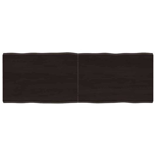 vidaXL Table Top Dark Brown 120x40x(2-4) cm Live Edge