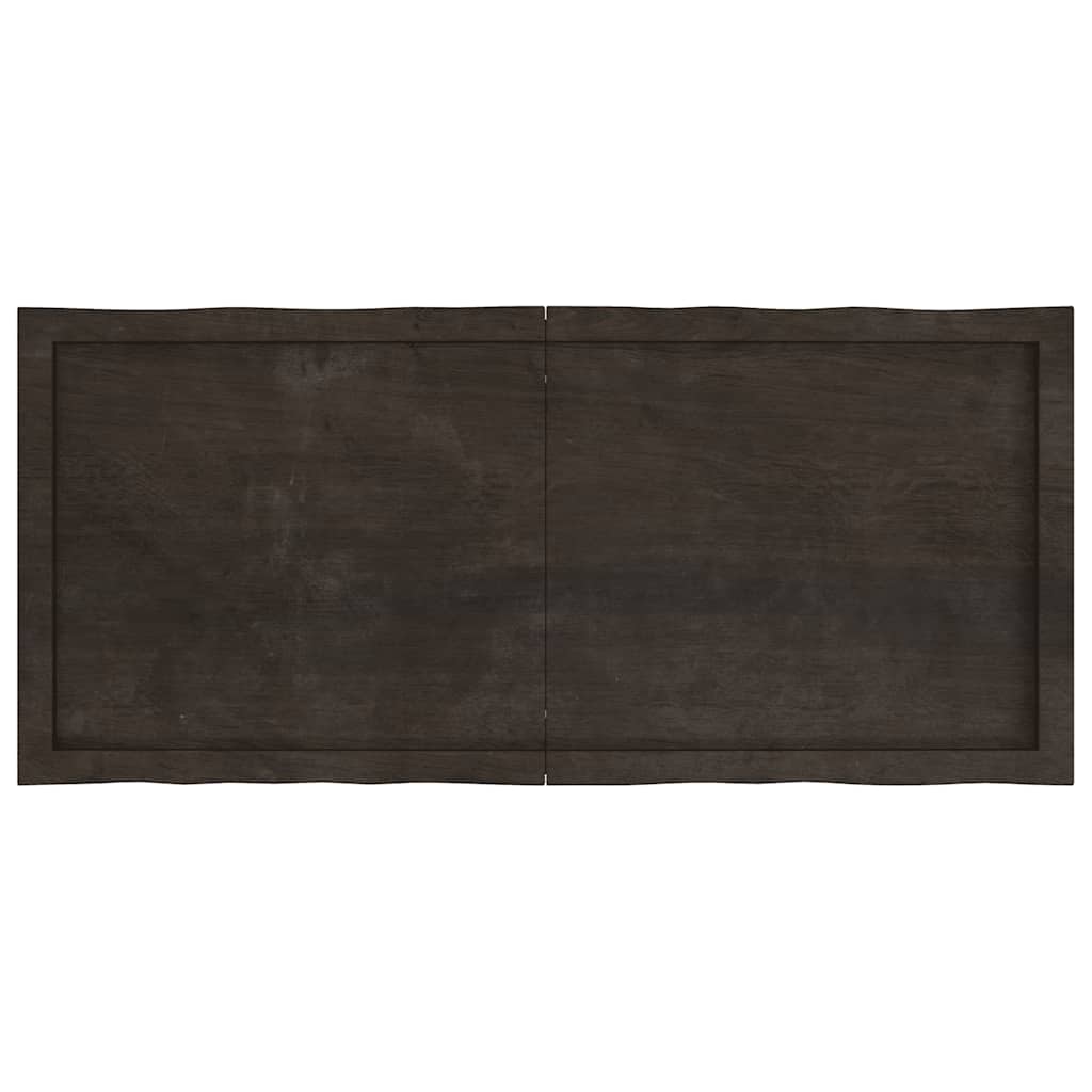 vidaXL Table Top Dark Brown 120x50x(2-4) cm Live Edge