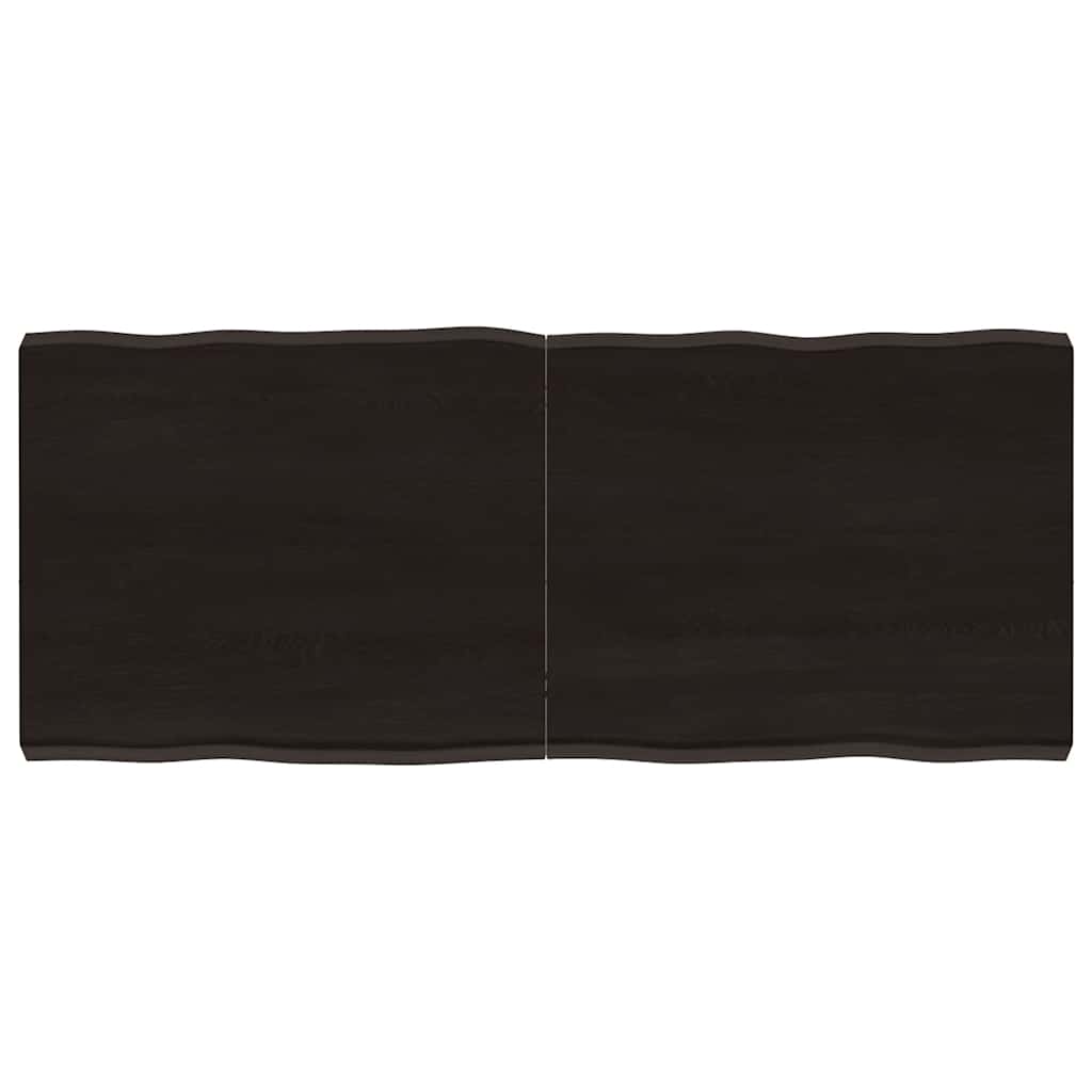 vidaXL Table Top Dark Brown 120x50x(2-6) cm Treated Solid Wood Live Edge