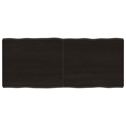 vidaXL Table Top Dark Brown 120x50x(2-6) cm Treated Solid Wood Live Edge
