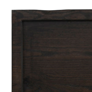 vidaXL Table Top Dark Brown 120x50x(2-6) cm Treated Solid Wood Live Edge