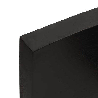vidaXL Table Top Dark Brown 120x50x(2-6) cm Treated Solid Wood Live Edge