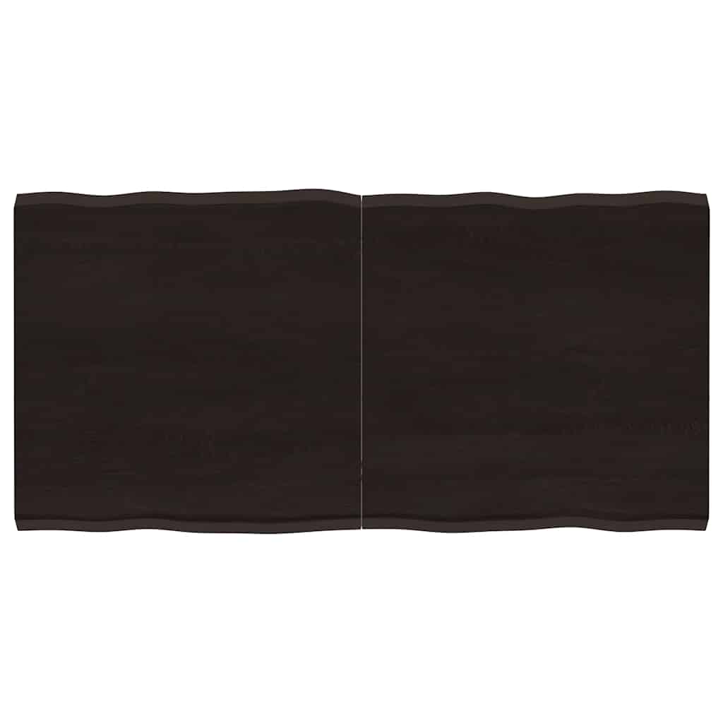 vidaXL Table Top Dark Brown 120x60x(2-4) cm Live Edge