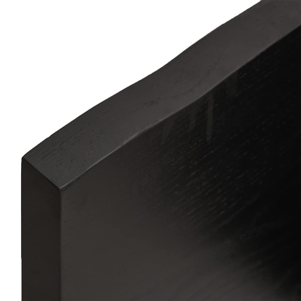 vidaXL Table Top Dark Brown 120x60x(2-4) cm Treated Solid Wood Live Edge