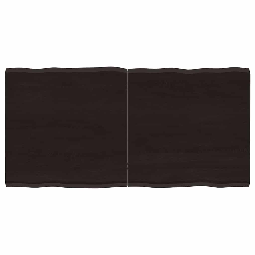 vidaXL Table Top Dark Brown 120x60x(2-4) cm Live Edge