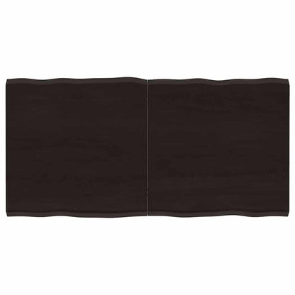 vidaXL Table Top Dark Brown 120x60x(2-4) cm Live Edge