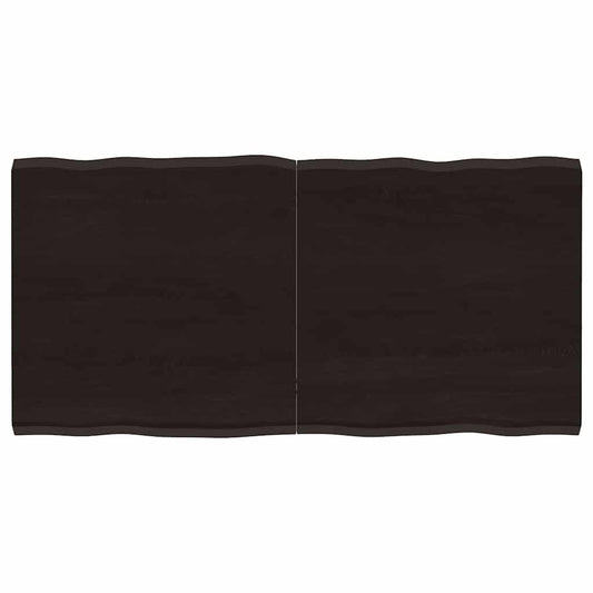 vidaXL Table Top Dark Brown 120x60x(2-4) cm Live Edge