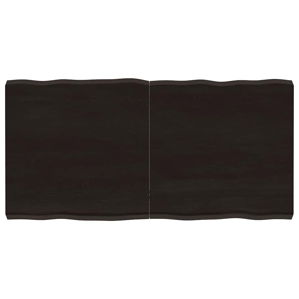 vidaXL Table Top Dark Brown 120x60x(2-6) cm Treated Solid Wood Live Edge