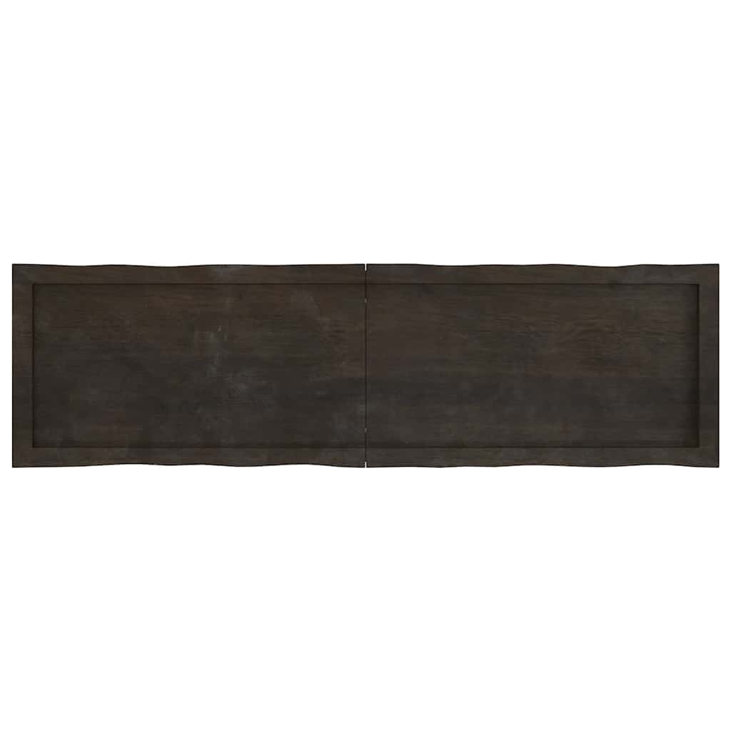 vidaXL Table Top Dark Brown 140x40x(2-4) cm Live Edge