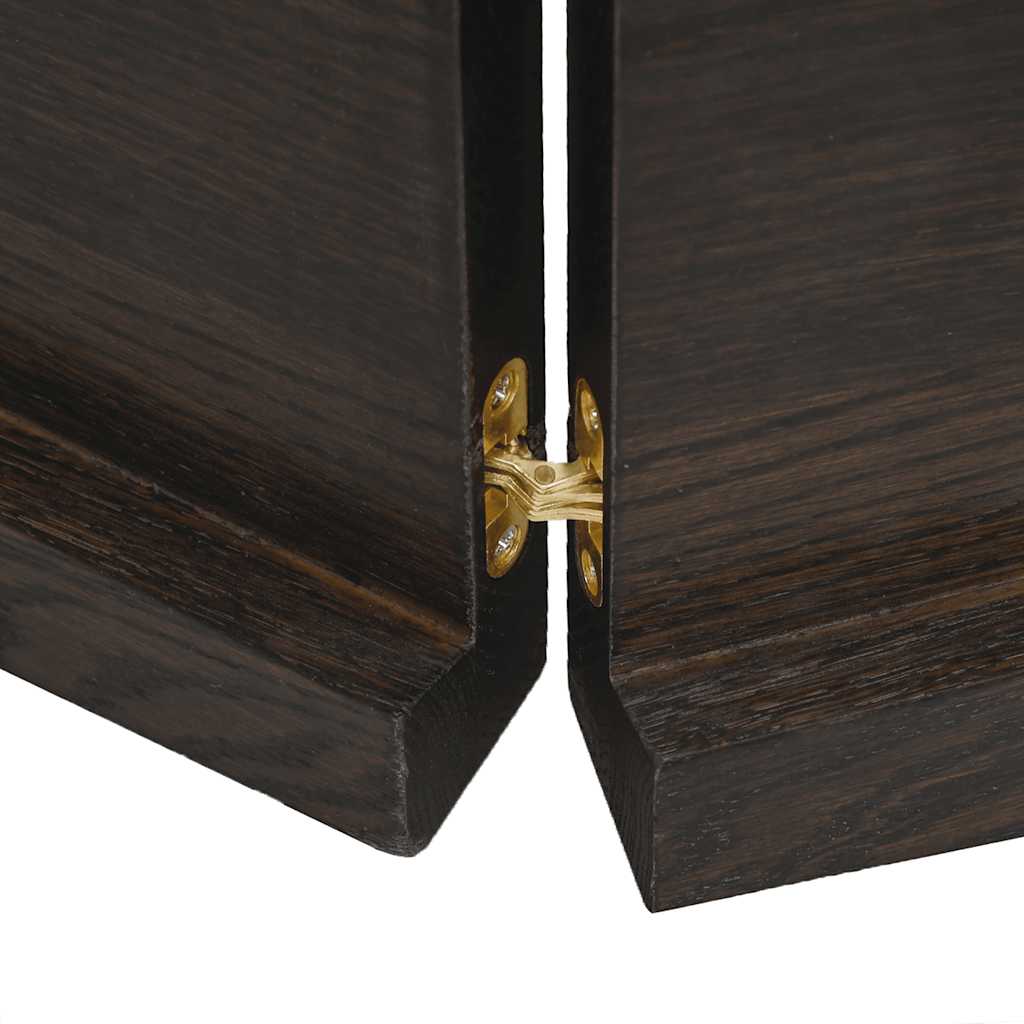 vidaXL Table Top Dark Brown 140x40x(2-4) cm Treated Solid Wood Live Edge