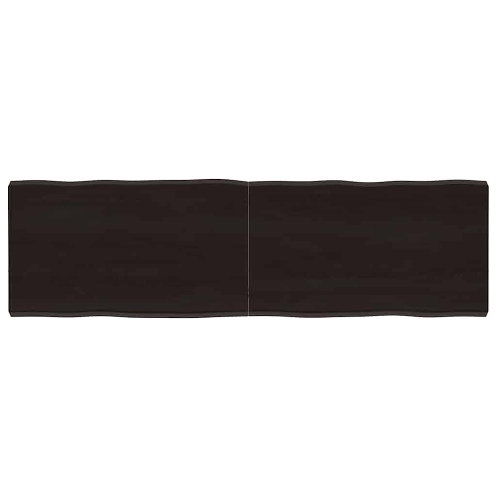 vidaXL Table Top Dark Brown 140x40x(2-4) cm Live Edge