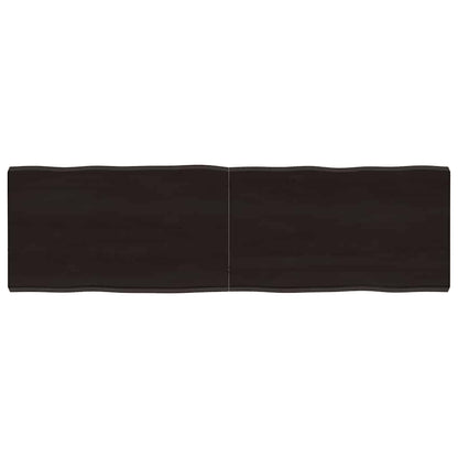 vidaXL Table Top Dark Brown 140x40x(2-4) cm Live Edge