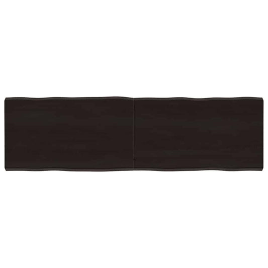 vidaXL Table Top Dark Brown 140x40x(2-4) cm Live Edge