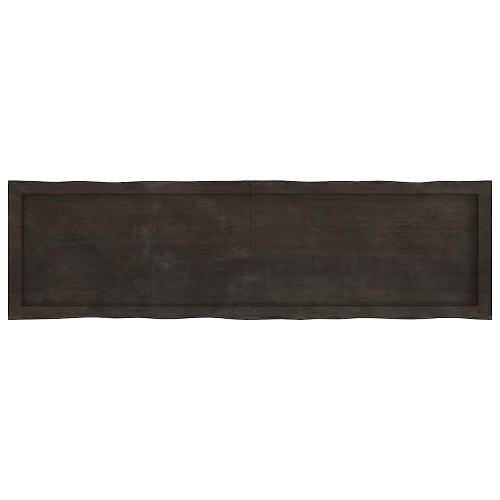 vidaXL Table Top Dark Brown 140x40x(2-6) cm Live Edge