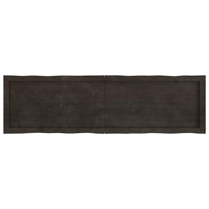vidaXL Table Top Dark Brown 140x40x(2-6) cm Live Edge