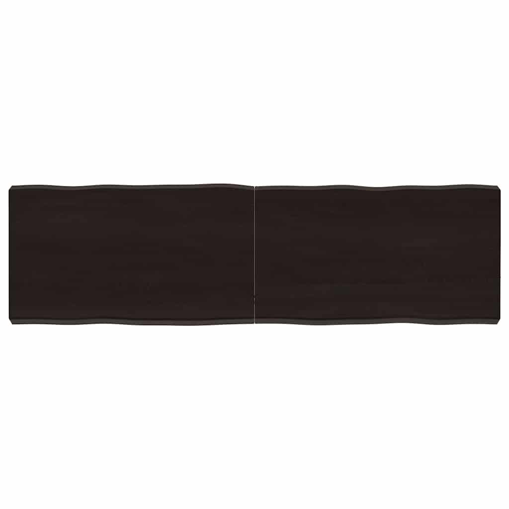 vidaXL Table Top Dark Brown 140x40x(2-6) cm Live Edge