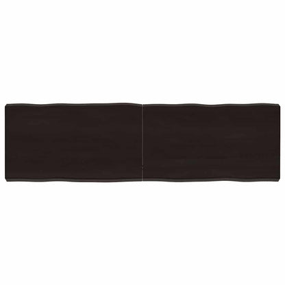 vidaXL Table Top Dark Brown 140x40x(2-6) cm Live Edge