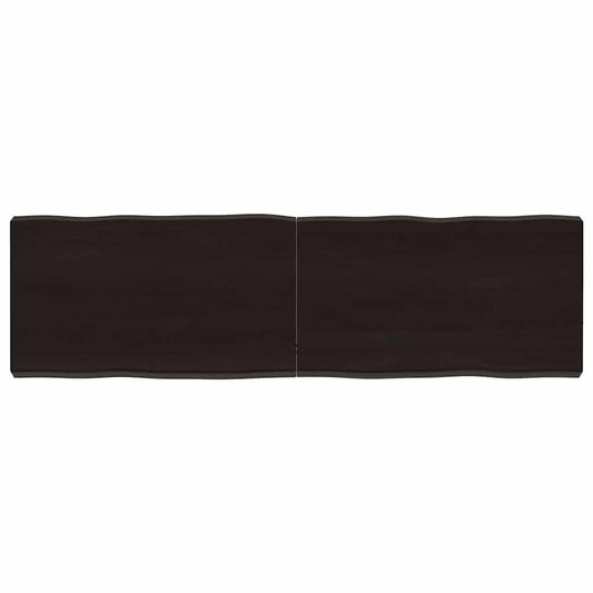 vidaXL Table Top Dark Brown 140x40x(2-6) cm Live Edge